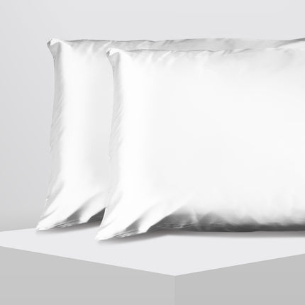 Casa Decor Luxury Satin Pillowcase Twin Pack Size With Gift Box Luxury - White 3