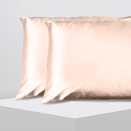 Casa Decor Luxury Satin Pillowcase Twin Pack Size With Gift Box Luxury - Champagne Pink 3