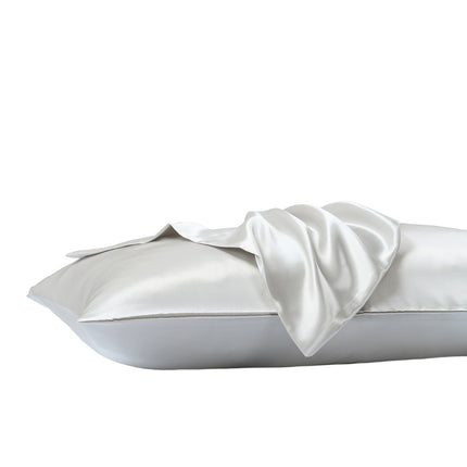 Royal Comfort Satin Sheet Set 3 Piece Fitted Sheet Pillowcase Soft  - King - Silver 5