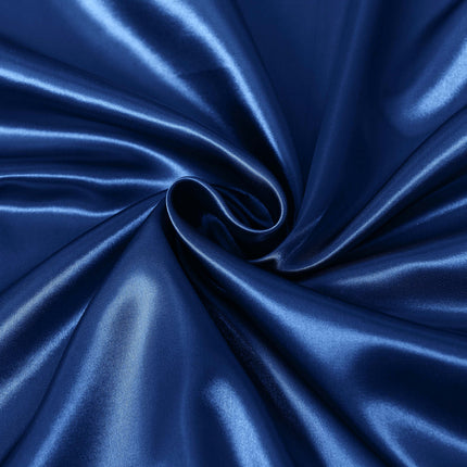 Royal Comfort Satin Sheet Set 4 Piece Fitted Flat Sheet Pillowcases  - King - Navy Blue 8