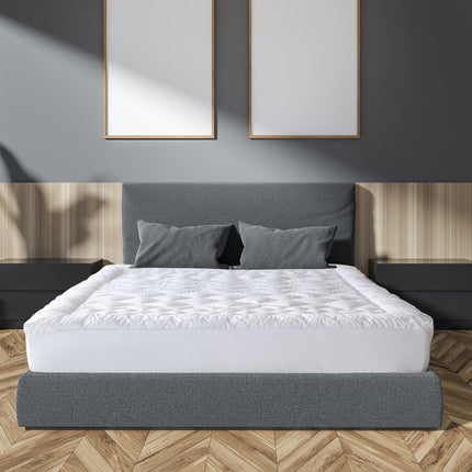 Royal Comfort 1200GSM Deluxe 7-Zone Mattress Topper Luxury Gusset Breathable - Queen - White 4