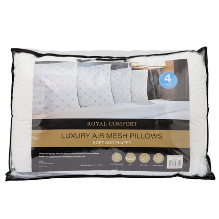 Royal Comfort Luxury Air Mesh Pillows 4 Pack Hotel Quality Checked Ultra Comfort 11