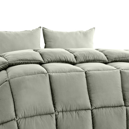 Royal Comfort 350GSM Charcoal Bamboo Quilt Luxury Bedding Duvet All Seasons - Double - Charcoal 13