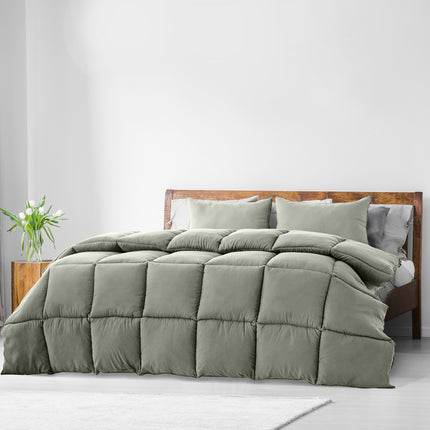 Royal Comfort 350GSM Charcoal Bamboo Quilt Luxury Bedding Duvet All Seasons - Double - Charcoal 4
