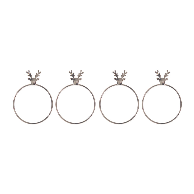 Bread and Butter Napkin Rings - Stag Head - 4 Pack 2