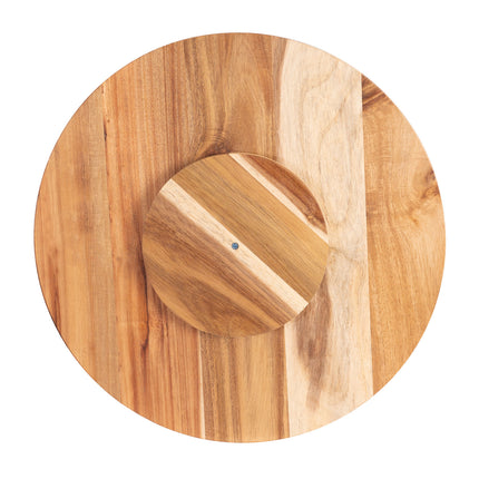 Bread and Butter 18 Inch Wooden Lazy Susan Tray - Wood Snowflake 2