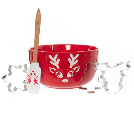 Bread and Butter Electroplate Icy Reindeer Mini Mix Bowl Set 2