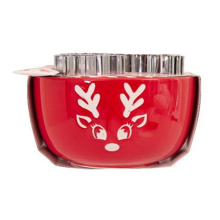 Bread and Butter Electroplate Icy Reindeer Mini Mix Bowl Set 4