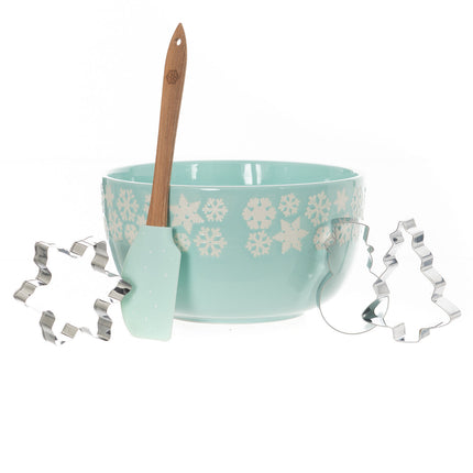 Bread and Butter Electroplate Icy Snowflake Mini Mix Bowl Set 2