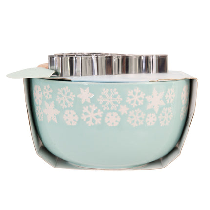 Bread and Butter Electroplate Icy Snowflake Mini Mix Bowl Set 3