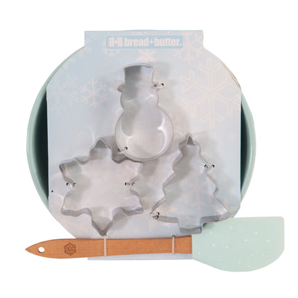 Bread and Butter Electroplate Icy Snowflake Mini Mix Bowl Set 4