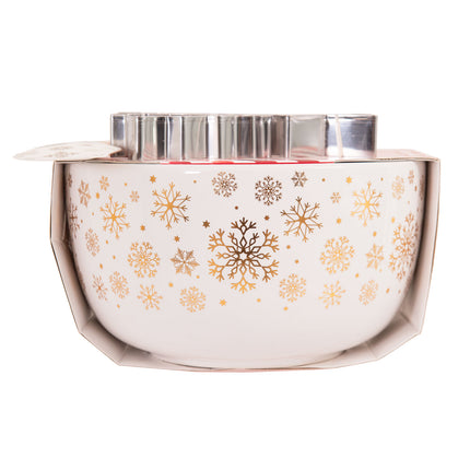 Bread and Butter Electroplate Snowflake Mini Mix Bowl Set - Gold 4