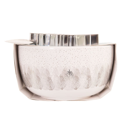 Bread and Butter Electroplate Tree Mini Mix Bowl Set - Silver 4
