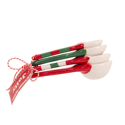 Bread and Butter Gnome Measuring Spoons - 4 Pack - Green/ Red/ White 3