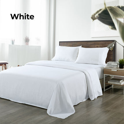 Royal Comfort Bamboo Blended Sheet & Pillowcases Set 1000TC Ultra Soft Bedding - Queen - White 5
