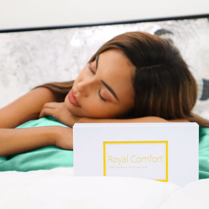 Royal Comfort Mulberry Soft Silk Hypoallergenic Pillowcase Twin Pack 51 x 76cm - Mint 8