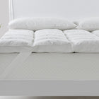 Royal Comfort Duck Feather and Down Mattress Topper 1800GSM Pillowtop Underlay - Double - White