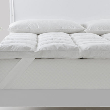Royal Comfort Duck Feather and Down Mattress Topper 1800GSM Pillowtop Underlay - Double - White