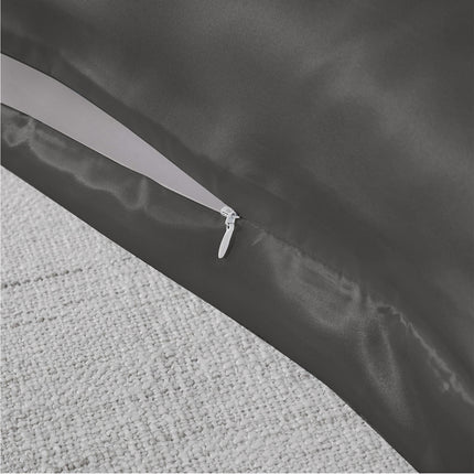 Royal Comfort Pure Silk Pillow Case 100% Mulberry Silk Hypoallergenic Pillowcase - Charcoal 4