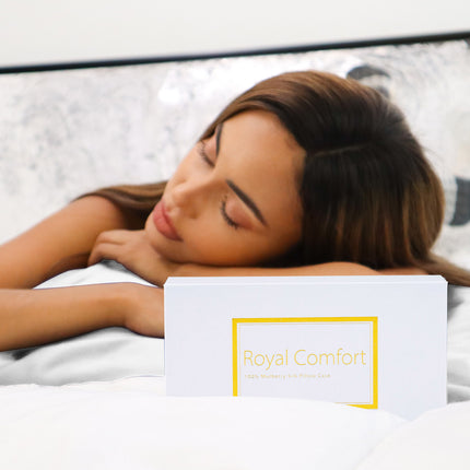 Royal Comfort Pure Silk Pillow Case 100% Mulberry Silk Hypoallergenic Pillowcase - Silver 5