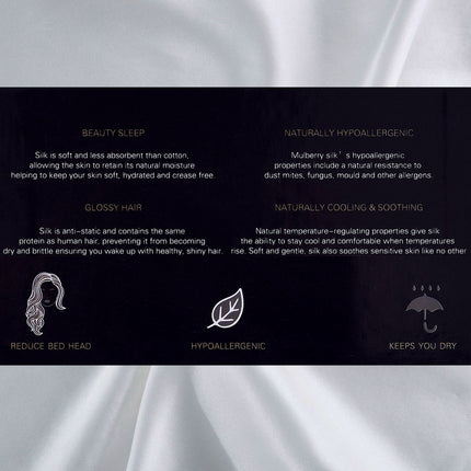 Royal Comfort Pure Silk Pillow Case 100% Mulberry Silk Hypoallergenic Pillowcase - Silver 9