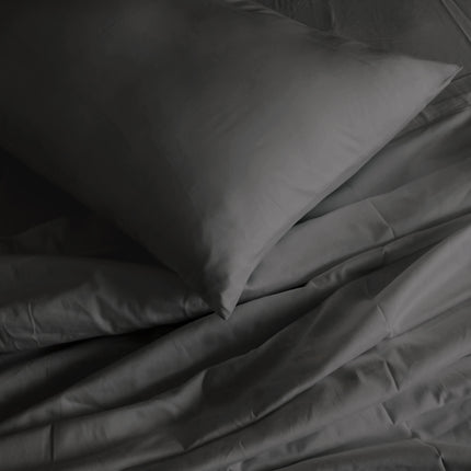 Royal Comfort 1000TC Hotel Grade Bamboo Cotton Sheets Pillowcases Set Ultrasoft - Queen - Pewter 5