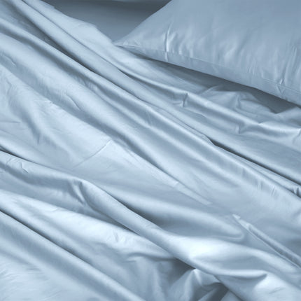 Royal Comfort 1000TC Hotel Grade Bamboo Cotton Sheets Pillowcases Set Ultrasoft - Queen - Blue Fog 7