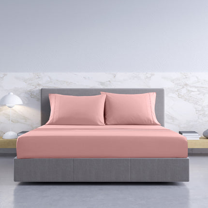 Royal Comfort 1000TC Hotel Grade Bamboo Cotton Sheets Pillowcases Set Ultrasoft - King - Blush 3