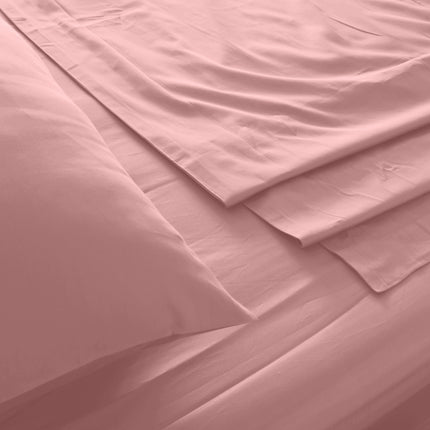 Royal Comfort 1000TC Hotel Grade Bamboo Cotton Sheets Pillowcases Set Ultrasoft - King - Blush 4