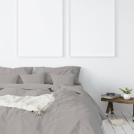 Balmain 1000 Thread Count Hotel Grade Bamboo Cotton Quilt Cover Pillowcases Set - Queen - Dove 2