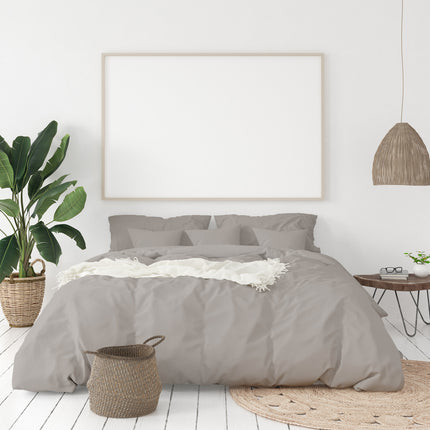 Balmain 1000 Thread Count Hotel Grade Bamboo Cotton Quilt Cover Pillowcases Set - King - Dove 2
