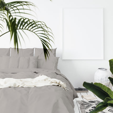 Balmain 1000 Thread Count Hotel Grade Bamboo Cotton Quilt Cover Pillowcases Set - King - Dove 6