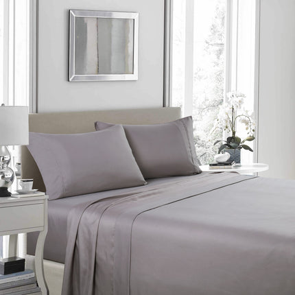 Royal Comfort 1200 Thread Count Sheet Set 4 Piece Ultra Soft Satin Weave Finish - Double - Charcoal 3