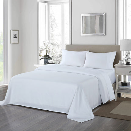 Royal Comfort 1200 Thread Count Sheet Set 4 Piece Ultra Soft Satin Weave Finish - Queen - White 2
