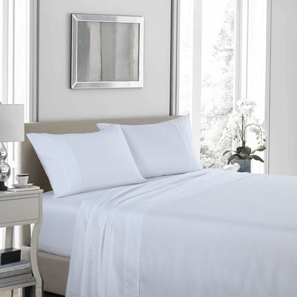 Royal Comfort 1200 Thread Count Sheet Set 4 Piece Ultra Soft Satin Weave Finish - Queen - White 3
