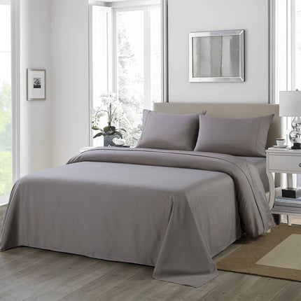 Royal Comfort 1200 Thread Count Sheet Set 4 Piece Ultra Soft Satin Weave Finish - King - Charcoal 2