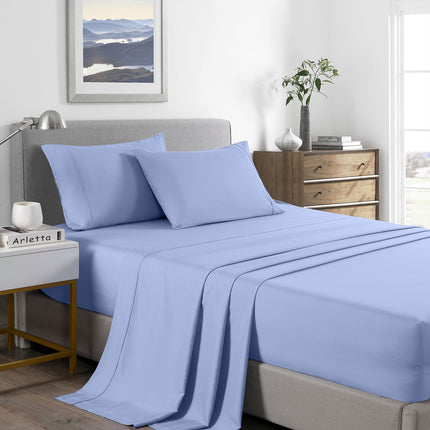 Royal Comfort 2000 Thread Count Bamboo Cooling Sheet Set Ultra Soft Bedding - Queen - Light Blue 2