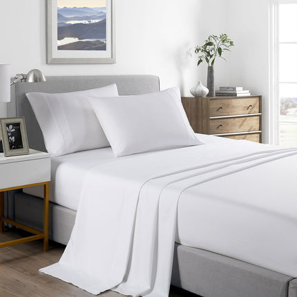 Royal Comfort 2000 Thread Count Bamboo Cooling Sheet Set Ultra Soft Bedding - Single - White 2