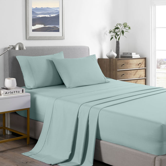 Royal Comfort 2000 Thread Count Bamboo Cooling Sheet Set Ultra Soft Bedding - Single - Frost 2