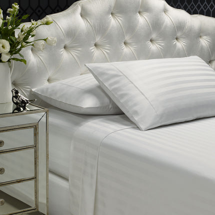 Royal Comfort 1200TC Sheet Set Damask Cotton Blend Ultra Soft Sateen Bedding - Queen - White 5