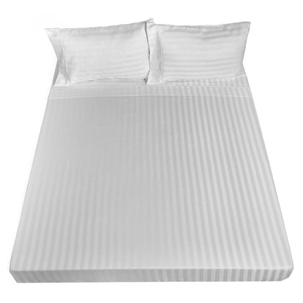 Royal Comfort 1200TC Sheet Set Damask Cotton Blend Ultra Soft Sateen Bedding - Queen - White 2