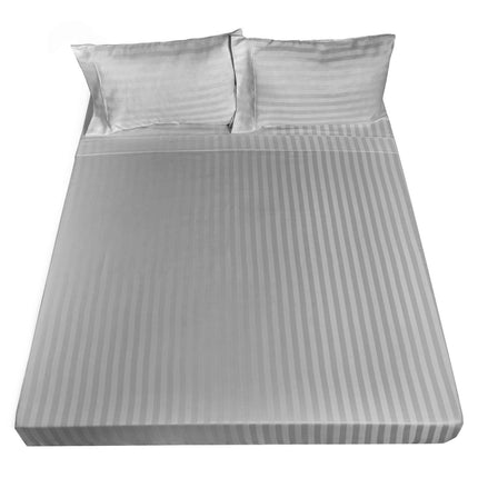 Royal Comfort 1200TC Sheet Set Damask Cotton Blend Ultra Soft Sateen Bedding - Queen - Silver 2