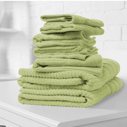 Royal Comfort Eden Egyptian Cotton 600GSM 8 Piece Luxury Bath Towels Set - Spearmint 2