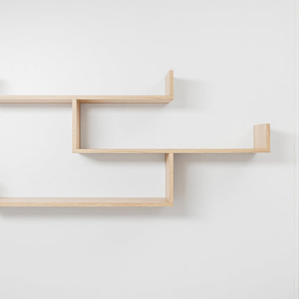 ZURICH MULTI LEVEL SHELF KIT (OAK) 2