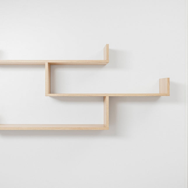 ZURICH MULTI LEVEL SHELF KIT (OAK) 2