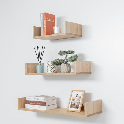 OSLO THREE PIECE SHELF KIT (OAK) 2