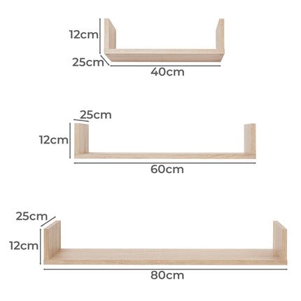 OSLO THREE PIECE SHELF KIT (OAK) 4