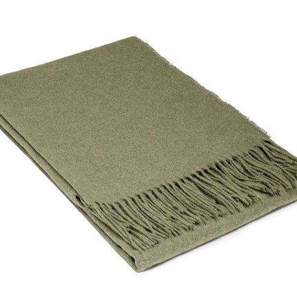 Paddington Throw - Fine Wool Blend - Olive