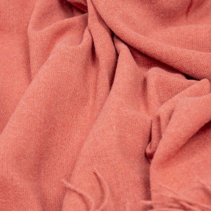 Paddington Throw - Fine Wool Blend - Peach 2