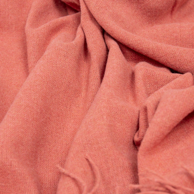 Paddington Throw - Fine Wool Blend - Peach 2